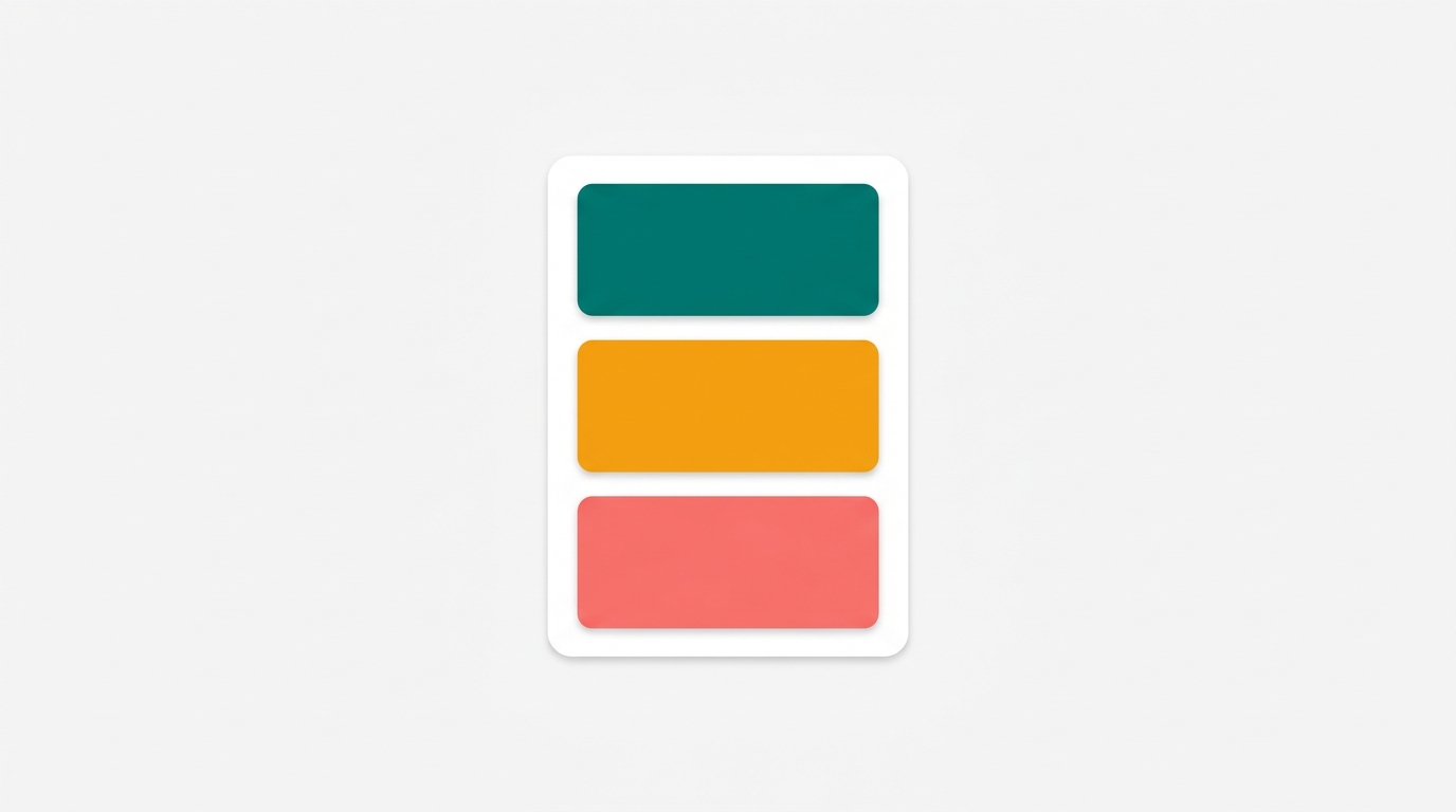 A stacked blog post layout diagram with three color-coded rectangular sections in teal, amber, and coral-red representing preserve, update, and replace zones.