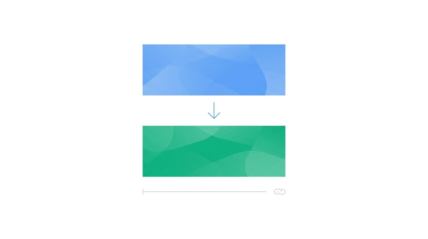 Two stacked rectangular panels connected by an arrow representing a competitor claim and its counter-claim with a source timestamp below.